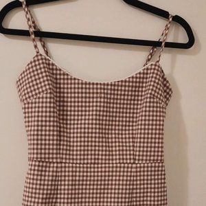 Urban Outfitters Brown Gingham Dress